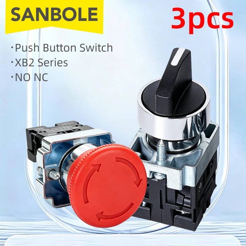 3pcs 22mm Emergency Stop Key Rotary XB2 Mushroom Head Push Button Switch Momentary Reset Smybol Normally Open Closed NO NC
3pcs 22mm Emergency Stop Key Rotary XB2 Mushroom Head Push Button Switch Momentary Reset Smybol Normally Open Closed NO NC
