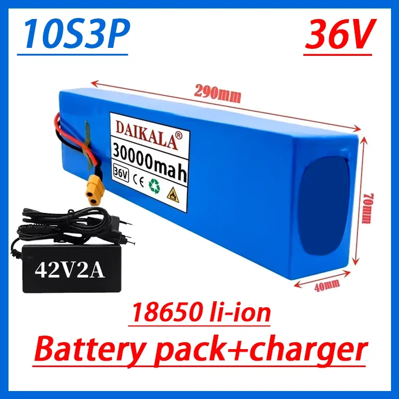 The New 18650 Battery Pack 10S3P 36V 30000mAh Built-in 20A BMS 42V Charger Is Suitable for Electric Bikes and Scooters
The New 18650 Battery Pack 10S3P 36V 30000mAh Built-in 20A BMS 42V Charger Is Suitable for Electric Bikes and Scooters