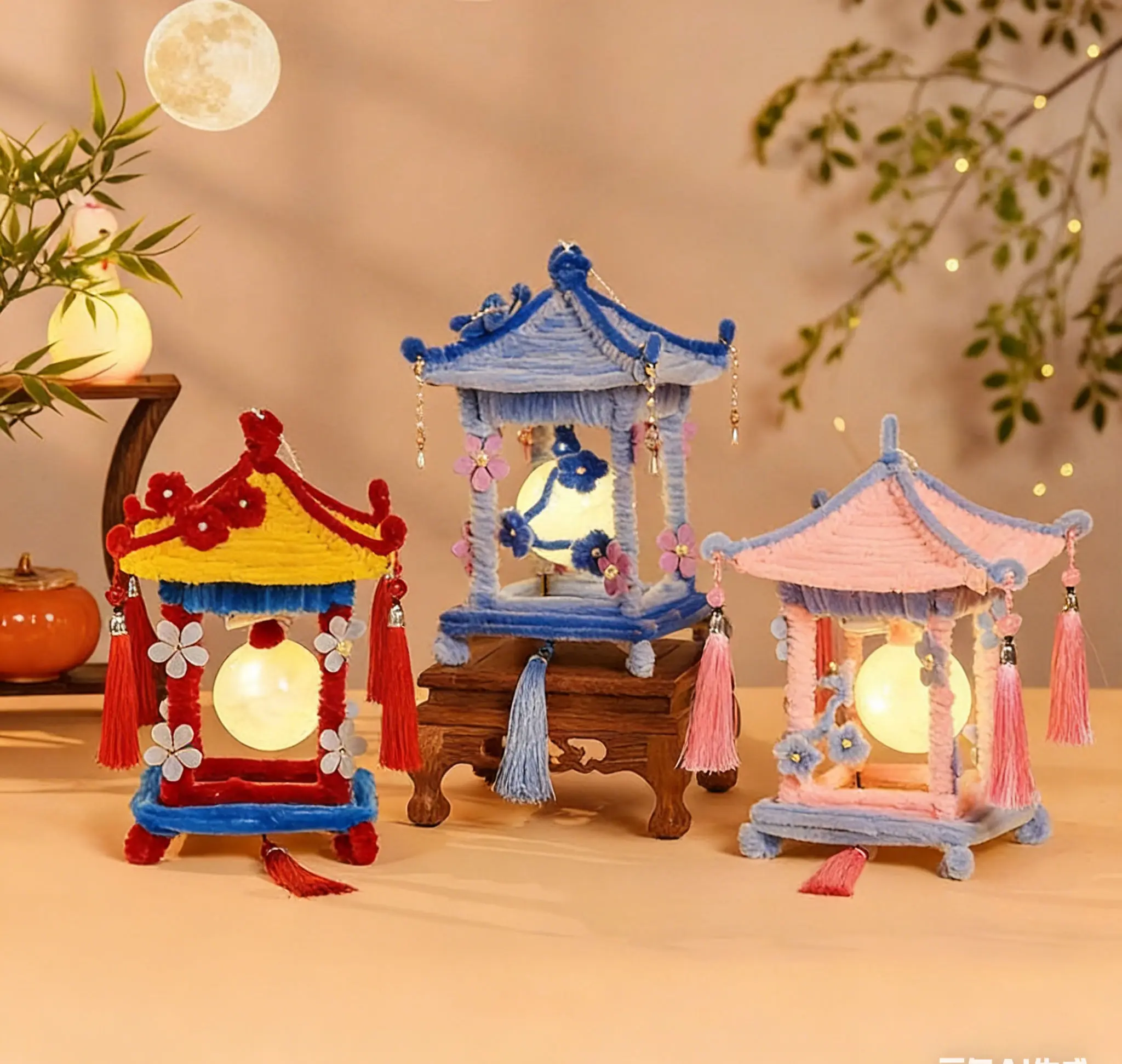 Chinese Style Pagoda Lantern DIY Kit, Pipe Cleaner Handheld Vintage Lantern, Ambient Photo Props for Mid-Autumn & Cultural Event
Chinese Style Pagoda Lantern DIY Kit, Pipe Cleaner Handheld Vintage Lantern, Ambient Photo Props for Mid-Autumn & Cultural Event