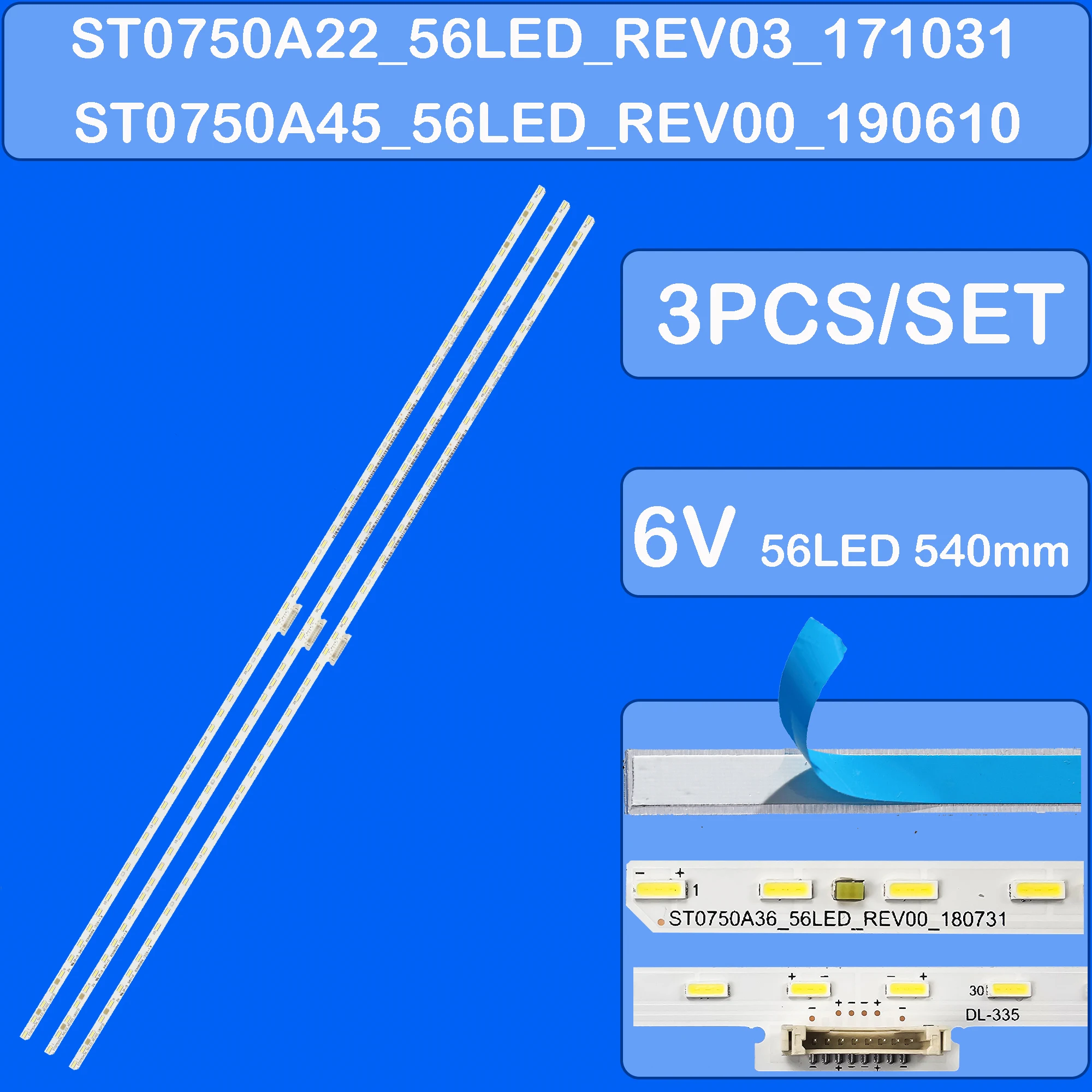 LED BackLight Strip For XBR-75X850G XBR-75X850F KD-75XE8596 KD75X8500F KD-75X8588G V750QWME02 ST0750A36_56LED_REV00_180731
LED BackLight Strip For XBR-75X850G XBR-75X850F KD-75XE8596 KD75X8500F KD-75X8588G V750QWME02 ST0750A36_56LED_REV00_180731