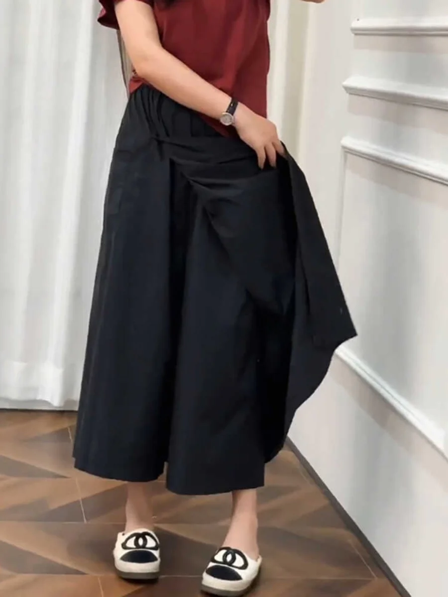 High Waist A-Line Midi Skirt Pants Korean Style Casual Wide Leg Pants for plus Size Women Summer Slimming Trousers
High Waist A-Line Midi Skirt Pants Korean Style Casual Wide Leg Pants for plus Size Women Summer Slimming Trousers