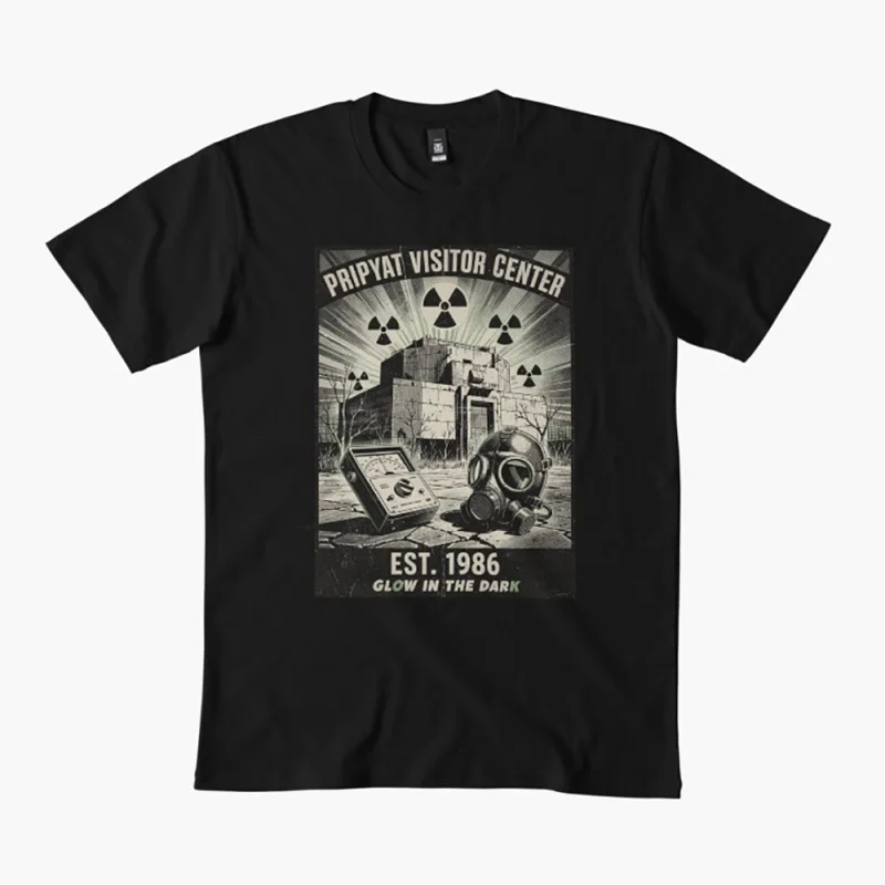 Pripyat Visitor Center 1986 0306 Chernobyl Danger exclusion zone Nuclear disaster Retro gift t shirt Ghost City Graphic Clothes
Pripyat Visitor Center 1986 0306 Chernobyl Danger exclusion zone Nuclear disaster Retro gift t shirt Ghost City Graphic Clothes