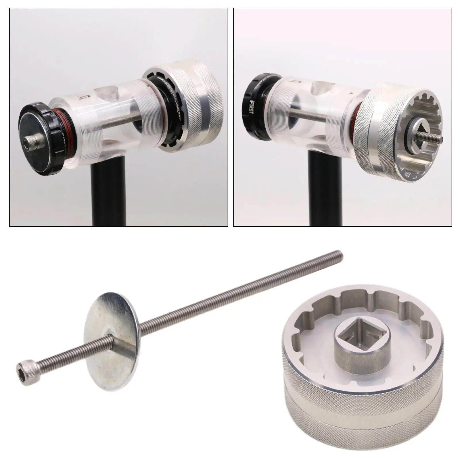 T74 Bottom Bracket Extractor Puller Kit BB Remover Aluminum Tool for 16 Notch Bicycle Bottom Bracket Removal
T74 Bottom Bracket Extractor Puller Kit BB Remover Aluminum Tool for 16 Notch Bicycle Bottom Bracket Removal