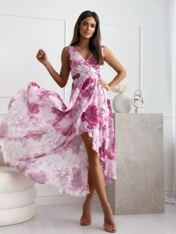 Women's Clothing Spring and Summer New Fashion Lady V-neck Pullover Ruffled Sleeveless Printed Dress
Women's Clothing Spring and Summer New Fashion Lady V-neck Pullover Ruffled Sleeveless Printed Dress