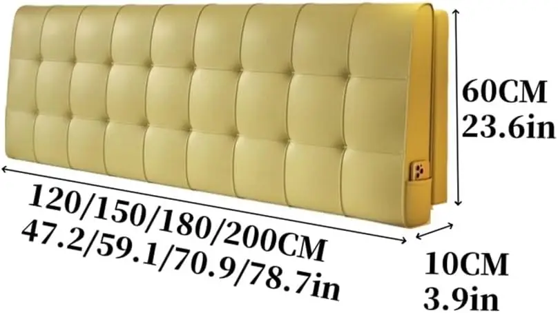 Soft Leather Headboard Pillow, Solid Color Upholstered Pillow Headboard, Full Dorm Headboard, Headboard(White,120cm/47.2in)
Soft Leather Headboard Pillow, Solid Color Upholstered Pillow Headboard, Full Dorm Headboard, Headboard(White,120cm/47.2in)