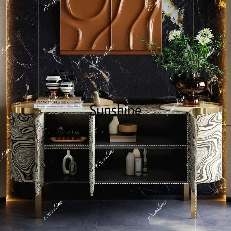 Light luxury dining side cabinet, living room home marble wall storage decorative cabinetTJ
Light luxury dining side cabinet, living room home marble wall storage decorative cabinetTJ