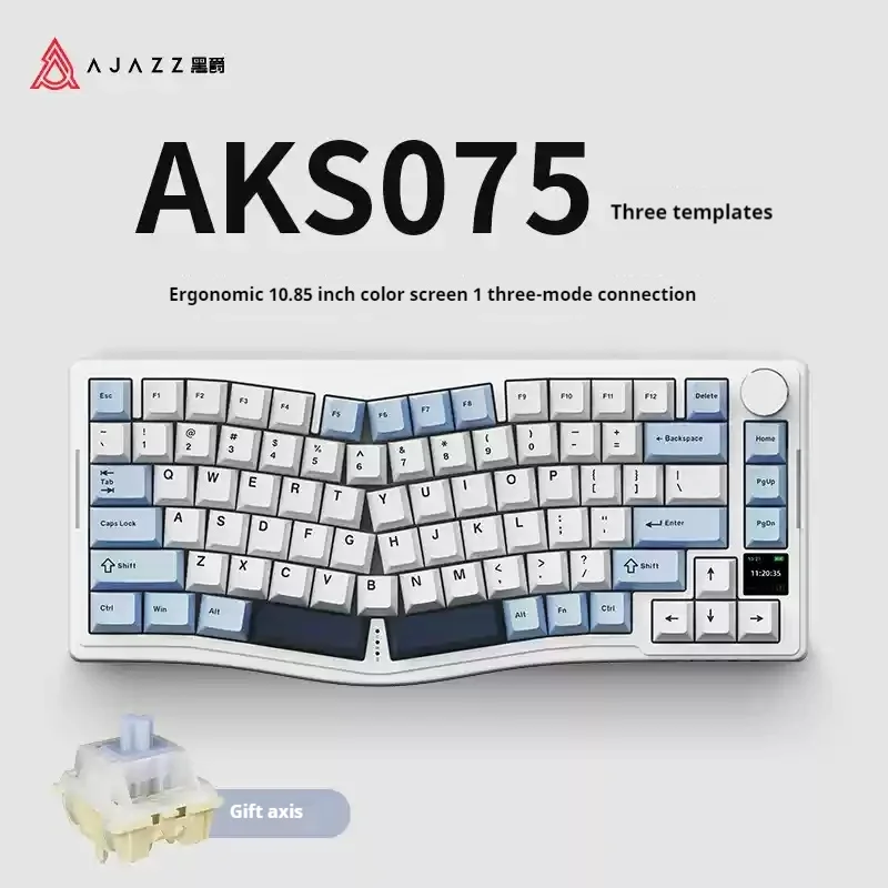 Ajazz Aks075 Wireless Bluetooth Mechanical Keyboard Ergonomic Three-Mode Gasket Structure Via Color Screen Mechanical Keyboard
Ajazz Aks075 Wireless Bluetooth Mechanical Keyboard Ergonomic Three-Mode Gasket Structure Via Color Screen Mechanical Keyboard