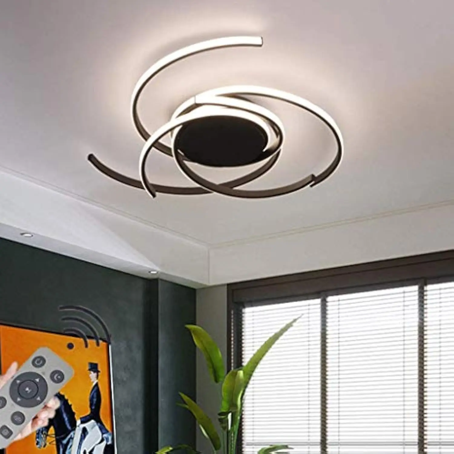 Led Ceiling Light Dimmable Living Room Kitchen Flush Hanging Lamp Modern Spiral Flower Shape Ceiling Lamp Fixture, Bedroom Ceili
Led Ceiling Light Dimmable Living Room Kitchen Flush Hanging Lamp Modern Spiral Flower Shape Ceiling Lamp Fixture, Bedroom Ceili