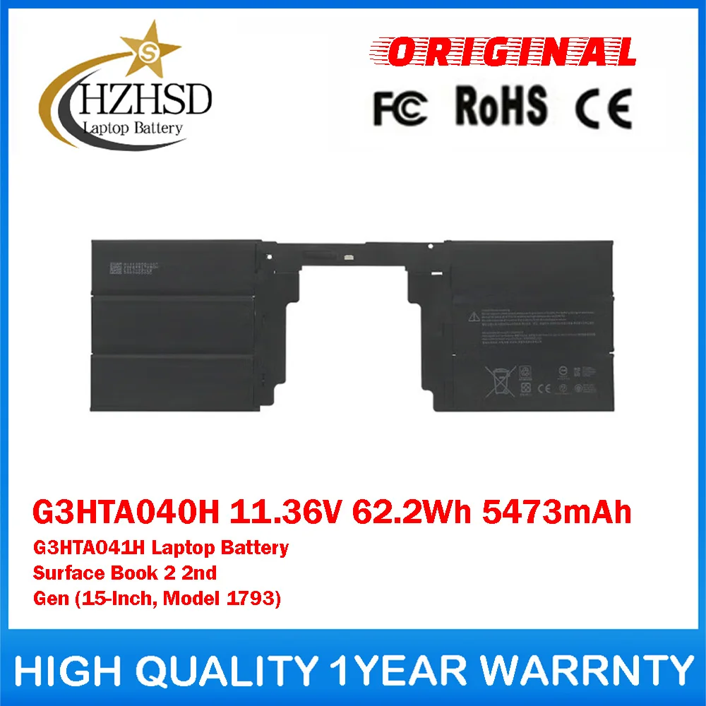 G3HTA040H 11.36V 62.2Wh 5473mAh G3HTA041H Genuine Original Laptop Battery For Microsoft Surface Book2 2nd Gen(15-Inch Model1793)
G3HTA040H 11.36V 62.2Wh 5473mAh G3HTA041H Genuine Original Laptop Battery For Microsoft Surface Book2 2nd Gen(15-Inch Model1793)