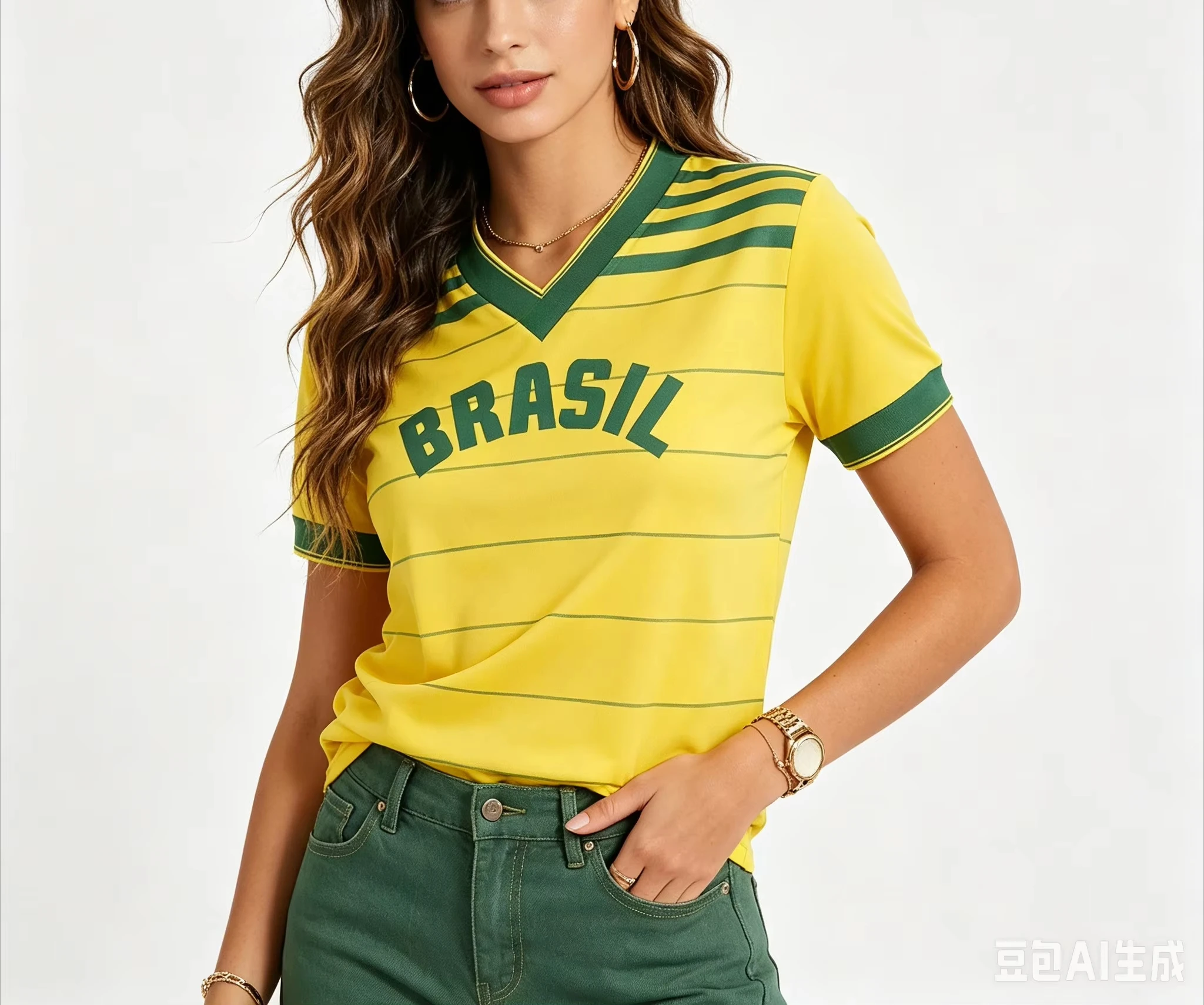 2026 New Women's Brasil 3D Printed Football Jersey Family Matching T-shirt Suitable for Daily and Training Wear Quick Drying
2026 New Women's Brasil 3D Printed Football Jersey Family Matching T-shirt Suitable for Daily and Training Wear Quick Drying