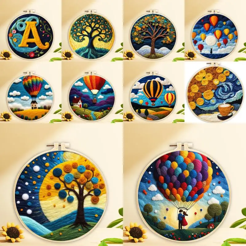 SDOYUNO Wool Needle Felting Kit For Adults Beginners Tree Landscape Picture Felt Needle Embroidery Frame Kit Home Wall Decor
SDOYUNO Wool Needle Felting Kit For Adults Beginners Tree Landscape Picture Felt Needle Embroidery Frame Kit Home Wall Decor