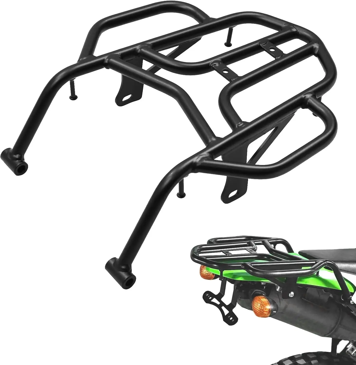 KLX230 Luggage Rack for Kawasaki KLX230 2019-2026 Rear Cargo Rack Motorcycle Luggage Shelf Bracket with Hand Grip Rail Bar
KLX230 Luggage Rack for Kawasaki KLX230 2019-2026 Rear Cargo Rack Motorcycle Luggage Shelf Bracket with Hand Grip Rail Bar