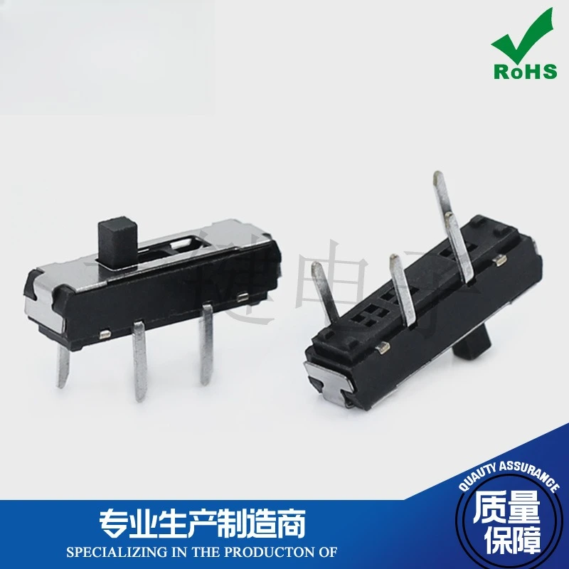 50Pcs/Toggle Switch 4-foot Vertical Plug-in 1P3T Three-speed Black Push Rod Height 2mm Mini Push Switch MSS-13D21
50Pcs/Toggle Switch 4-foot Vertical Plug-in 1P3T Three-speed Black Push Rod Height 2mm Mini Push Switch MSS-13D21