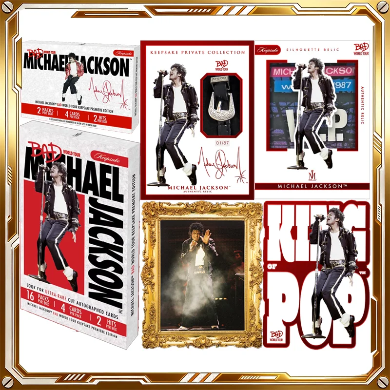 2025 Keepsake Michael Jackson BAD World Tour Card Mystery Box Genuine Trading Cards Toys Holiday Birthday Gifts for Boys Girls
2025 Keepsake Michael Jackson BAD World Tour Card Mystery Box Genuine Trading Cards Toys Holiday Birthday Gifts for Boys Girls