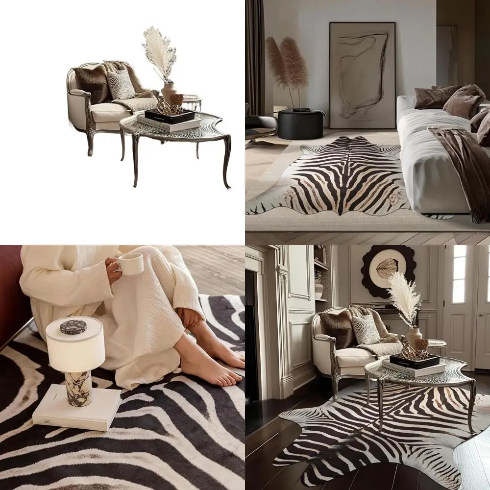 3x4ft Faux Zebra Print Cowhide Rug - Animal Design Accent Floor Cover for Home
3x4ft Faux Zebra Print Cowhide Rug - Animal Design Accent Floor Cover for Home