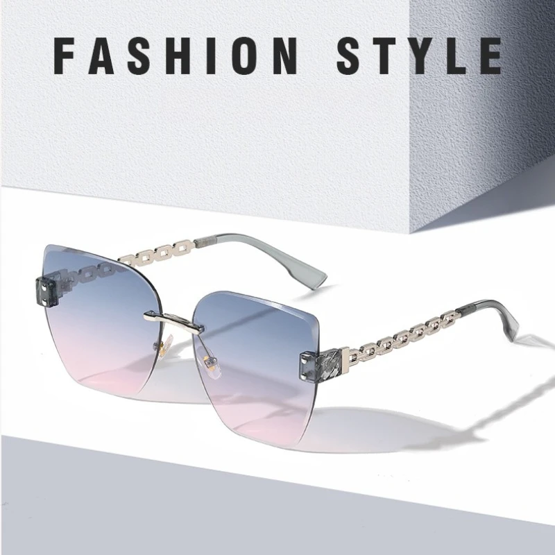 Rimless Sunglasses Fashion Popular Women Men Driving Eyewear Large Frame Sun Glasses for Female Male Summer Traveling Sunshades
Rimless Sunglasses Fashion Popular Women Men Driving Eyewear Large Frame Sun Glasses for Female Male Summer Traveling Sunshades
