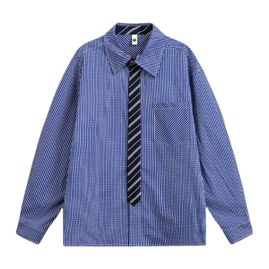 Vintage Blue Plaid Shirts Mens Streetwear Harajuku Long Sleeve Shirt for Men Oversized Loose Casual Cotton Cargo Blouse Coats
Vintage Blue Plaid Shirts Mens Streetwear Harajuku Long Sleeve Shirt for Men Oversized Loose Casual Cotton Cargo Blouse Coats