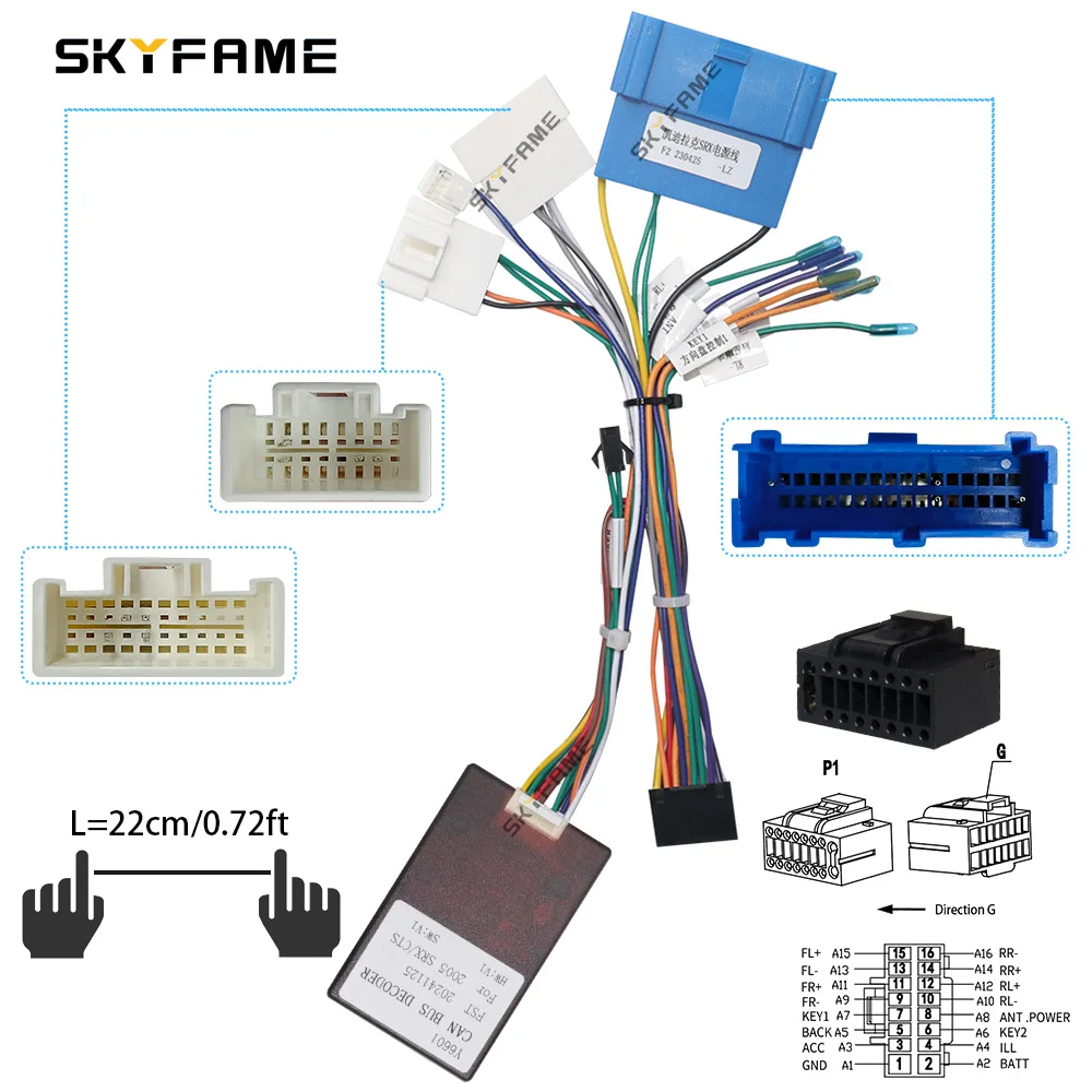 SKYFAME автомобильный 16-контактный жгут проводов адаптер Canbus Box декодирование Android радио кабель питания для Cadillac SRX
SKYFAME автомобильный 16-контактный жгут проводов адаптер Canbus Box декодирование Android радио кабель питания для Cadillac SRX