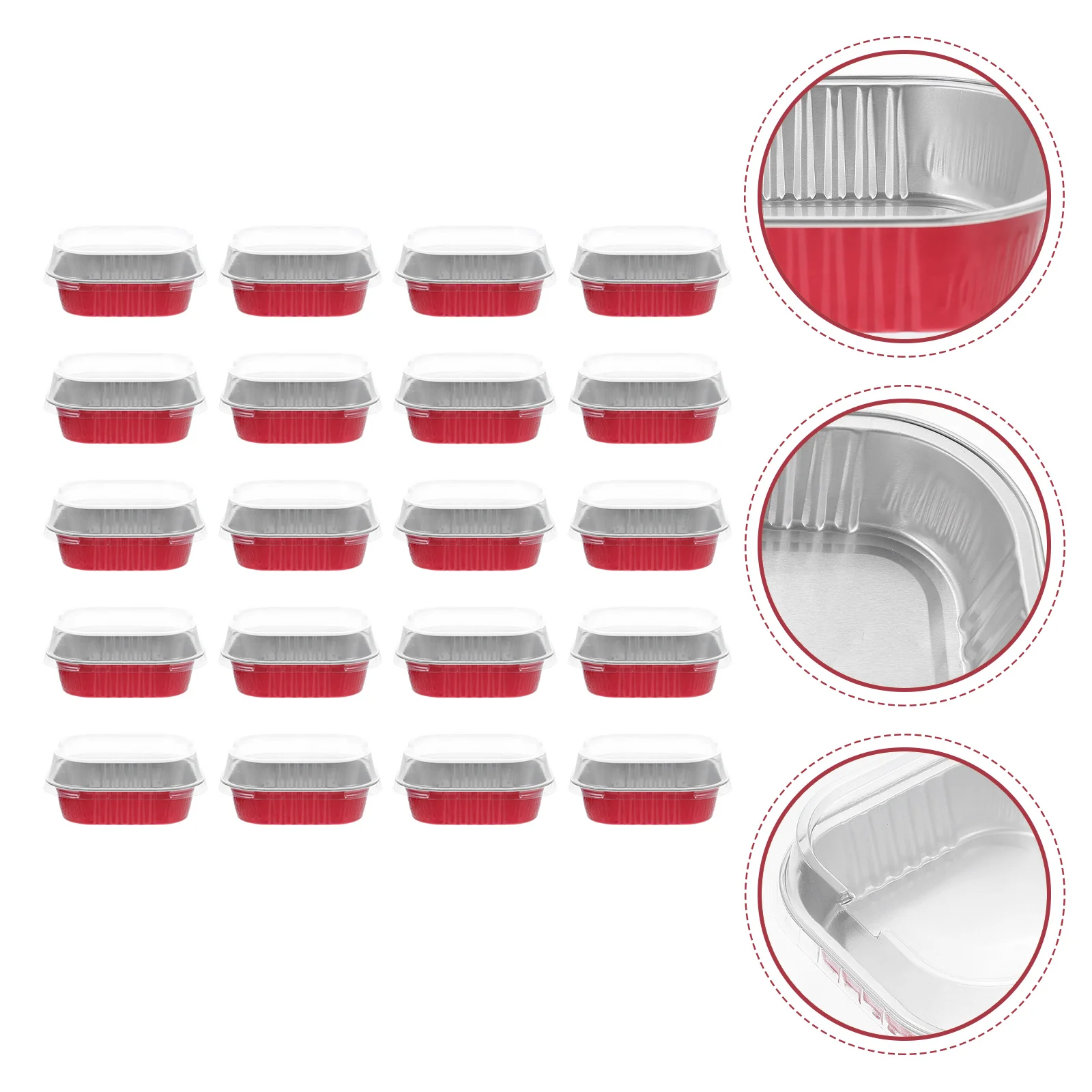 20 Sets Aluminum Foil Baking Box Muffin Convenient Cups Pudding Square Cupcake Household
20 Sets Aluminum Foil Baking Box Muffin Convenient Cups Pudding Square Cupcake Household