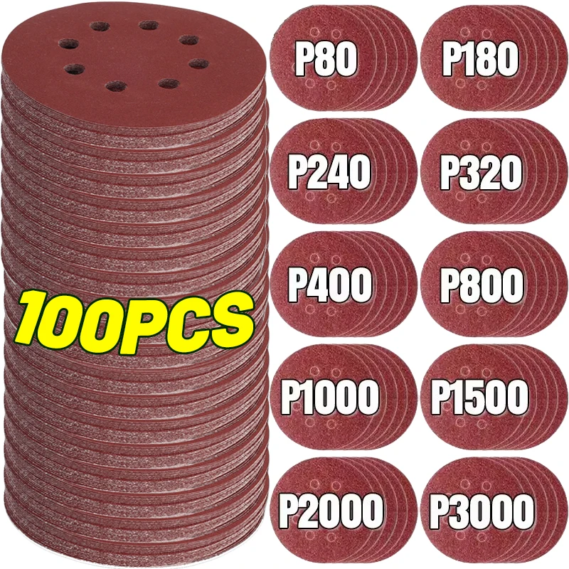 100PCS Sanding Discs Sandpaper Universal 8 Hole Woodworking Metal Grinding Disc Abrasive Polishing Tools Round Sand Paper Pad
100PCS Sanding Discs Sandpaper Universal 8 Hole Woodworking Metal Grinding Disc Abrasive Polishing Tools Round Sand Paper Pad