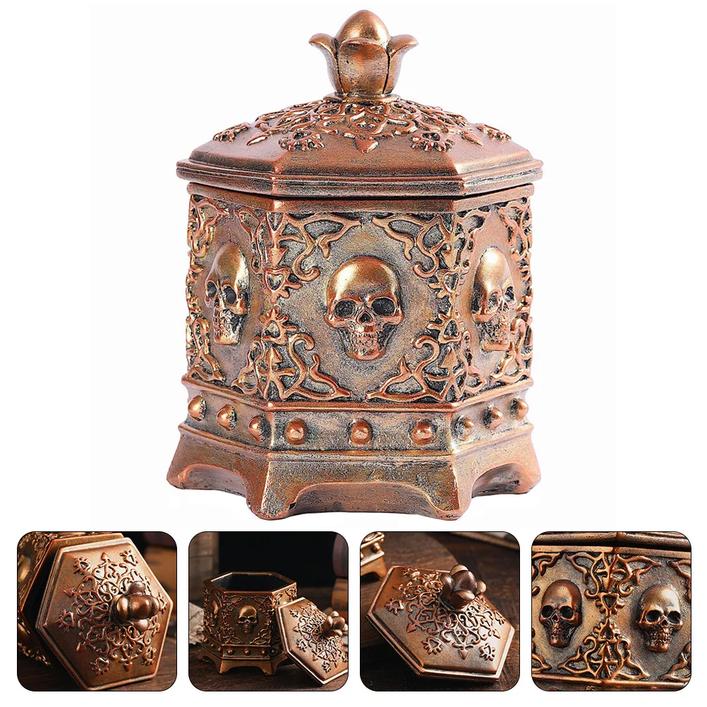 Креативный чехол для ювелирных изделий с черепом на Хэллоуин, прочный органайзер из смолы, коробка для хранения, готический держатель для ювелирных изделий для настольного чехла для хранения сережек
Креативный чехол для ювелирных изделий с черепом на Хэллоуин, прочный органайзер из смолы, коробка для хранения, готический держатель для ювелирных изделий для настольного чехла для хранения сережек