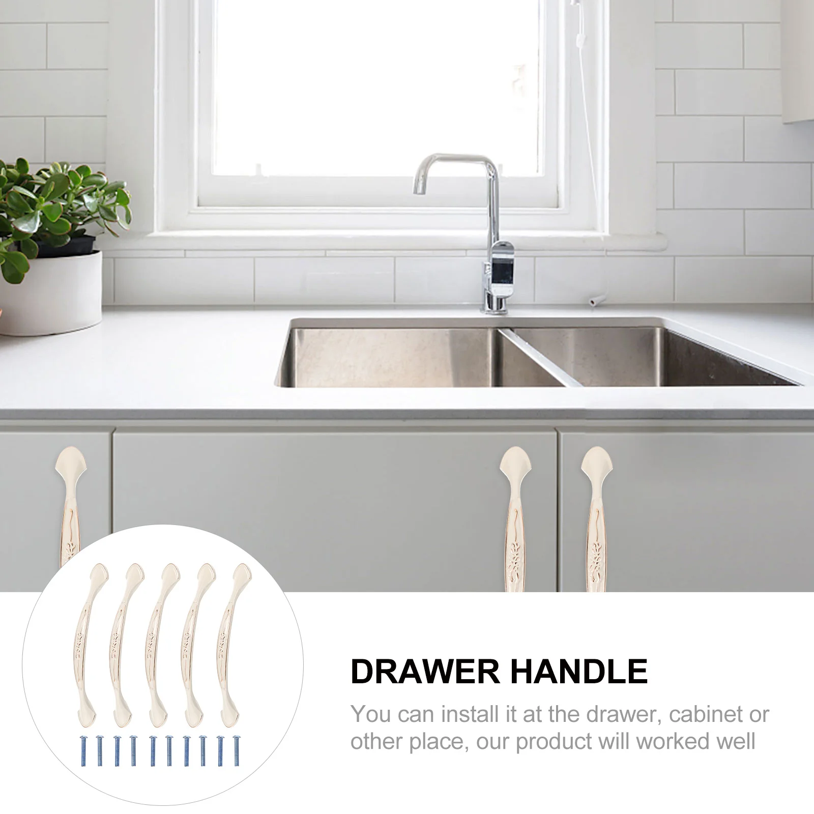 5Pcs Cabinet Handles Zinc Alloy Drawer Pull Handle European Style Furniture Hardware Replacement for Kitchen Wardrobe Dresser
5Pcs Cabinet Handles Zinc Alloy Drawer Pull Handle European Style Furniture Hardware Replacement for Kitchen Wardrobe Dresser