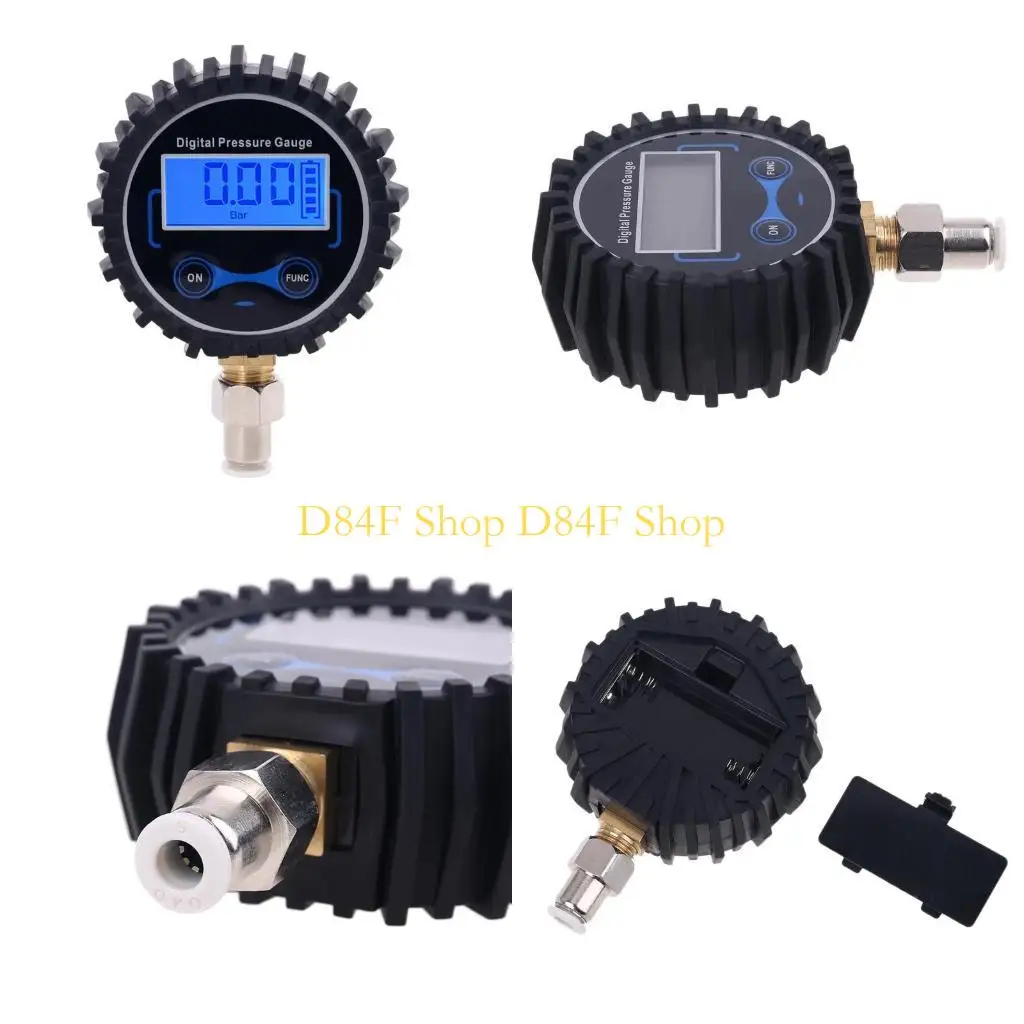 D84F 200PSI /BAR/KPA/kg/cm2 Digital Pressure Gauge with Straight Plug fitting 6mm
D84F 200PSI /BAR/KPA/kg/cm2 Digital Pressure Gauge with Straight Plug fitting 6mm