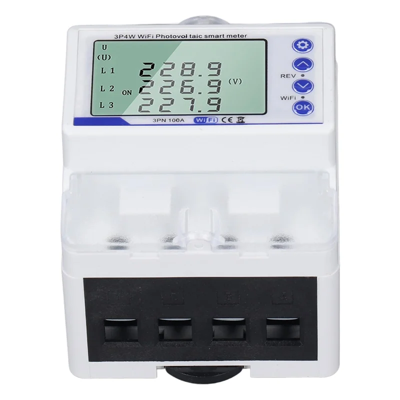 AB42-3-Phase Wifi Energy Meter With Circuit Breaker And LCD Display 60-300V 100A Directional Switch
AB42-3-Phase Wifi Energy Meter With Circuit Breaker And LCD Display 60-300V 100A Directional Switch
