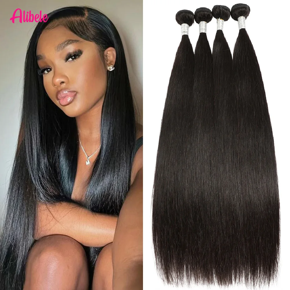 Alibele, прямые девственные волосы для наращивания, натуральный черный цвет, пучки человеческих волос, пучки двойного уточного плетения, 15A, 1/3/4 шт., 12-32 дюйма
Alibele, прямые девственные волосы для наращивания, натуральный черный цвет, пучки человеческих волос, пучки двойного уточного плетения, 15A, 1/3/4 шт., 12-32 дюйма