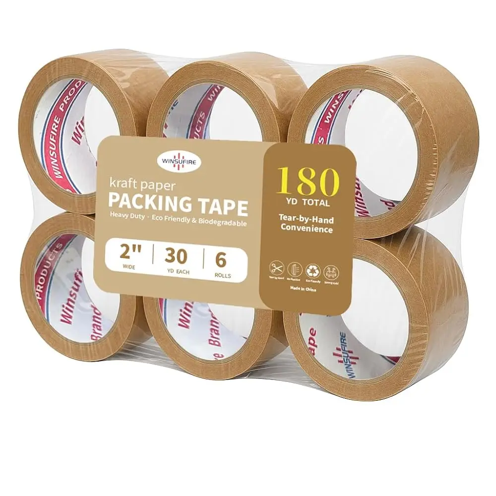Eco-Friendly Brown Kraft Paper Packing Tape,Heavy Duty Packaging can Biodegradable, Pray Panting,Sealing,Writable and Easier
Eco-Friendly Brown Kraft Paper Packing Tape,Heavy Duty Packaging can Biodegradable, Pray Panting,Sealing,Writable and Easier