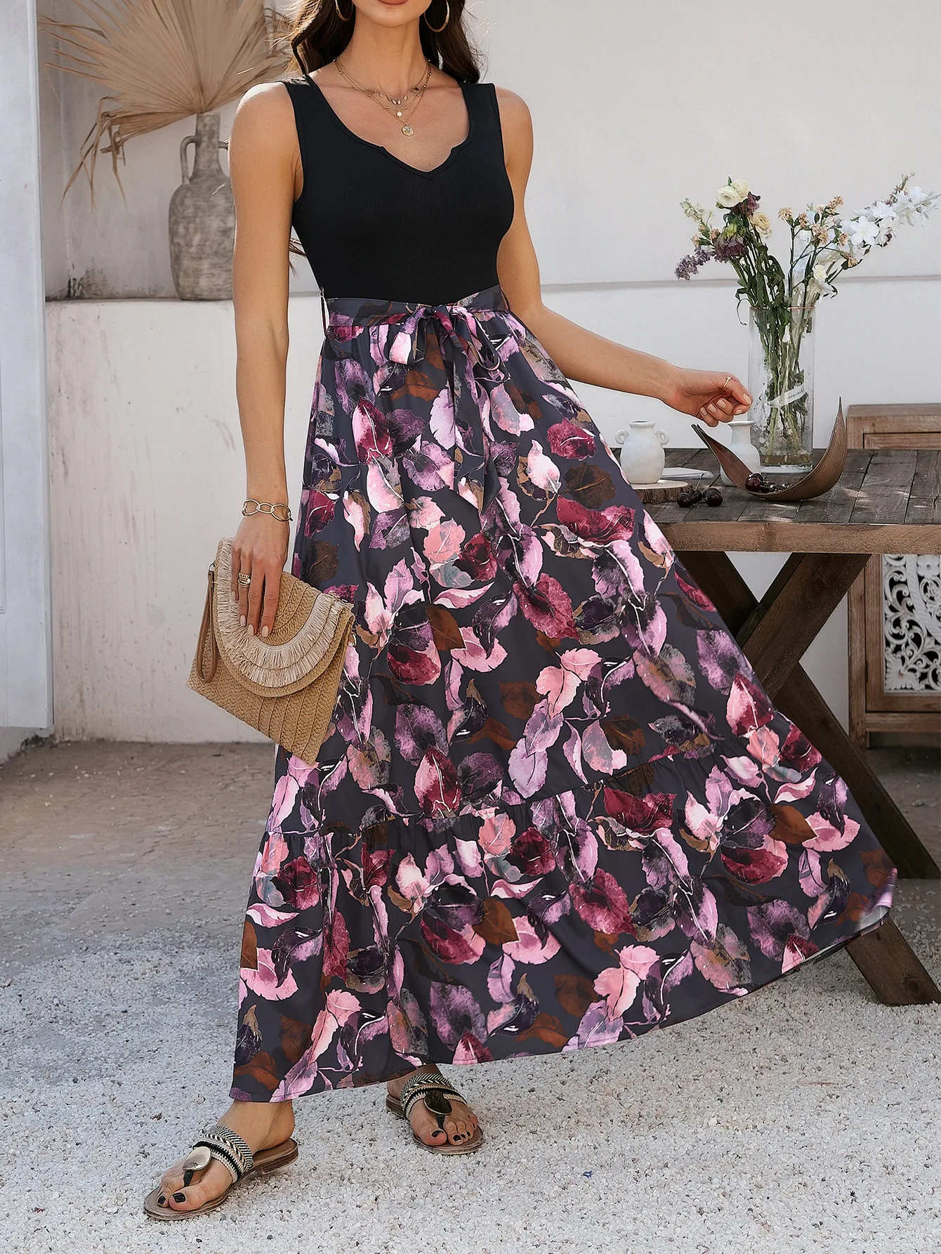 Women's Dress Summer Fashion New Leisure Vacation Printed Tied Long Skirt Dress Simple Casual Patchwork Retro Printed Dress
Women's Dress Summer Fashion New Leisure Vacation Printed Tied Long Skirt Dress Simple Casual Patchwork Retro Printed Dress