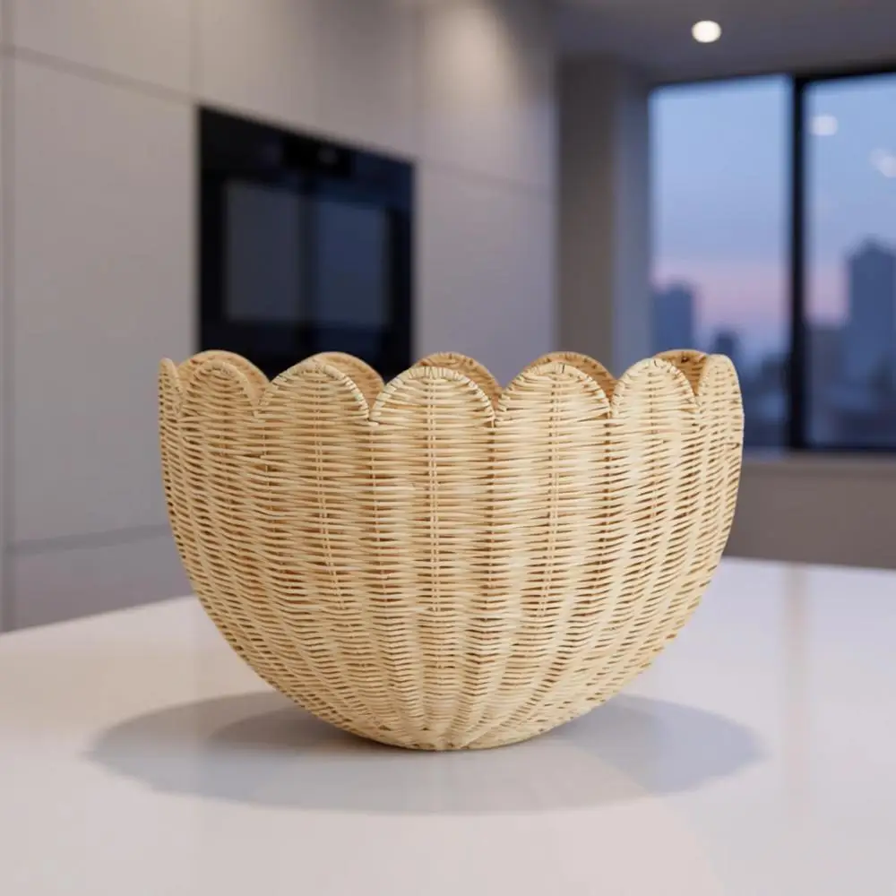 Handwoven Scalloped Wall Basket - Natural 16 x 10 x 7 Decorative Hanging Basket
Handwoven Scalloped Wall Basket - Natural 16 x 10 x 7 Decorative Hanging Basket