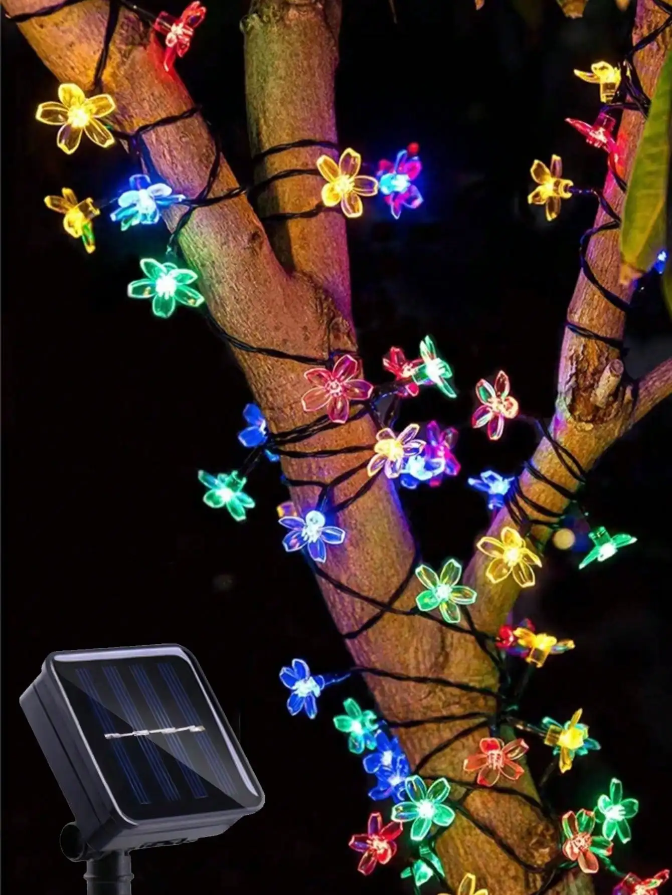 20/50/100 Leds Solar Garden Outdoor String Lights,Cherry Blossom-Shaped LEDs. 8 Modes Available For Outdoor Use. Fairy Lighting For Christmas Trees. Suitable For Garden, Courtyard And Fence Decorations. Ideal For Wedding And Party Christmas, Halloween, Ne
20/50/100 Leds Solar Garden Outdoor String Lights,Cherry Blossom-Shaped LEDs. 8 Modes Available For Outdoor Use. Fairy Lighting For Christmas Trees. Suitable For Garden, Courtyard And Fence Decorations. Ideal For Wedding And Party Christmas, Halloween, Ne