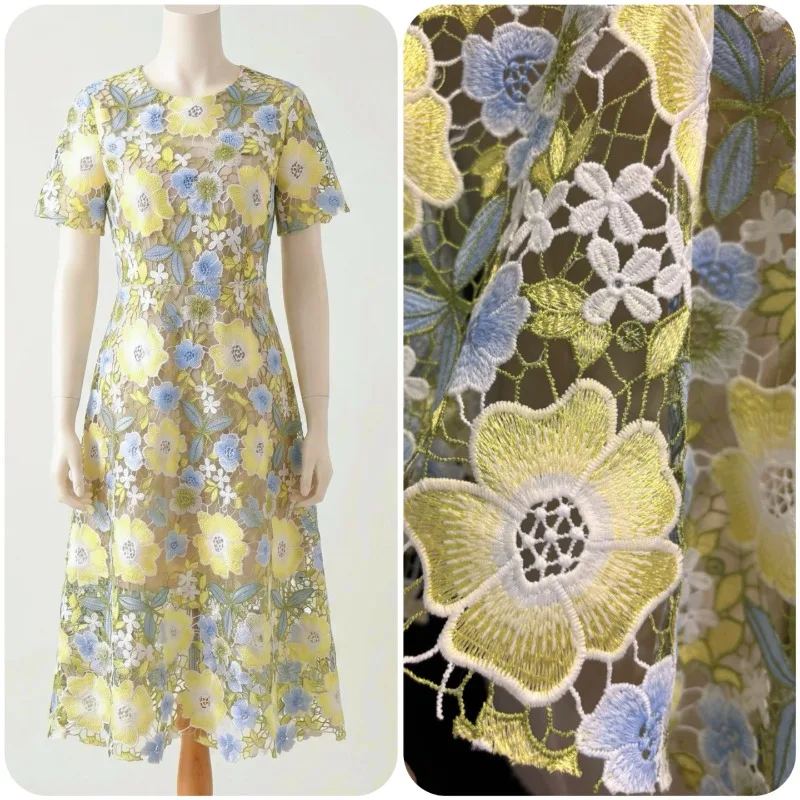 Green Embroidered Hollow Flower Fabric Colorful Flower Embroidered Dress Tablecloth Decoration Handmade DIY Clothing Fabric
Green Embroidered Hollow Flower Fabric Colorful Flower Embroidered Dress Tablecloth Decoration Handmade DIY Clothing Fabric