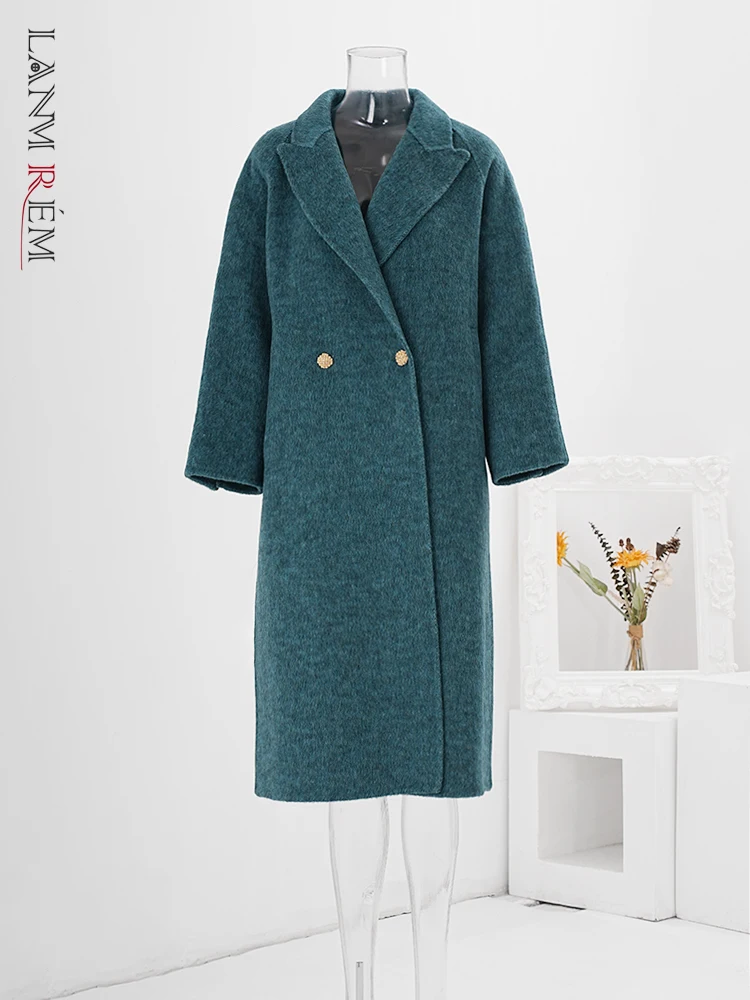 LANMREM Winter Fashion Wool Long Coat For Women Notched Collar Solid Color Double Breasted Clothing Office Lady 2024 New CPG2017
LANMREM Winter Fashion Wool Long Coat For Women Notched Collar Solid Color Double Breasted Clothing Office Lady 2024 New CPG2017