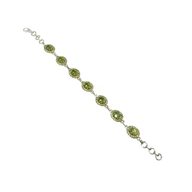 Handmade 925 Sterling Silver Peridot Gemstone Bracelet Christmas Gifts for Men and Women Ornaments
Handmade 925 Sterling Silver Peridot Gemstone Bracelet Christmas Gifts for Men and Women Ornaments