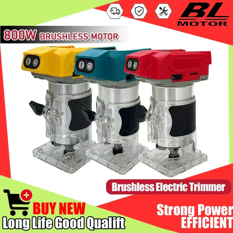 For Makita/Dewalt 800W Brushless Electric Trimmer Woodworking Trimming Machine Cordless Compact Wood Fit Milwaukee 18V Battery
For Makita/Dewalt 800W Brushless Electric Trimmer Woodworking Trimming Machine Cordless Compact Wood Fit Milwaukee 18V Battery