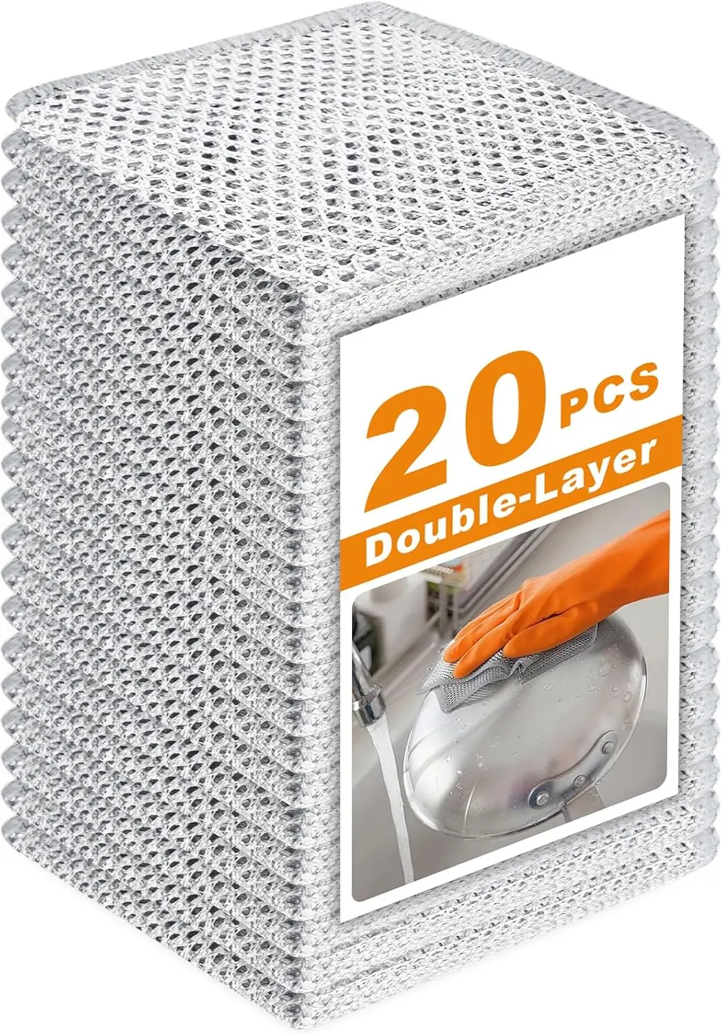 20 Pcs 3-Layer Metal Dish Cloth, Non-Scratch Wire Cleaning Cloth, Reusable Multipurpose Dishwashing Rag for Kitchen Sinks
20 Pcs 3-Layer Metal Dish Cloth, Non-Scratch Wire Cleaning Cloth, Reusable Multipurpose Dishwashing Rag for Kitchen Sinks