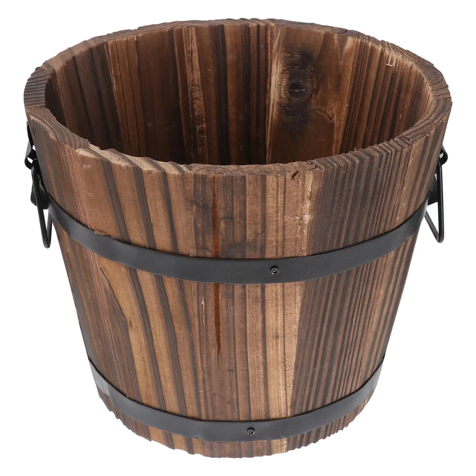 Wooden Round Barrel Flower Pot Eco Friendly Biodegradable Wear Corrosion Resistant Home Decoration Retro Style Garden Planter
Wooden Round Barrel Flower Pot Eco Friendly Biodegradable Wear Corrosion Resistant Home Decoration Retro Style Garden Planter