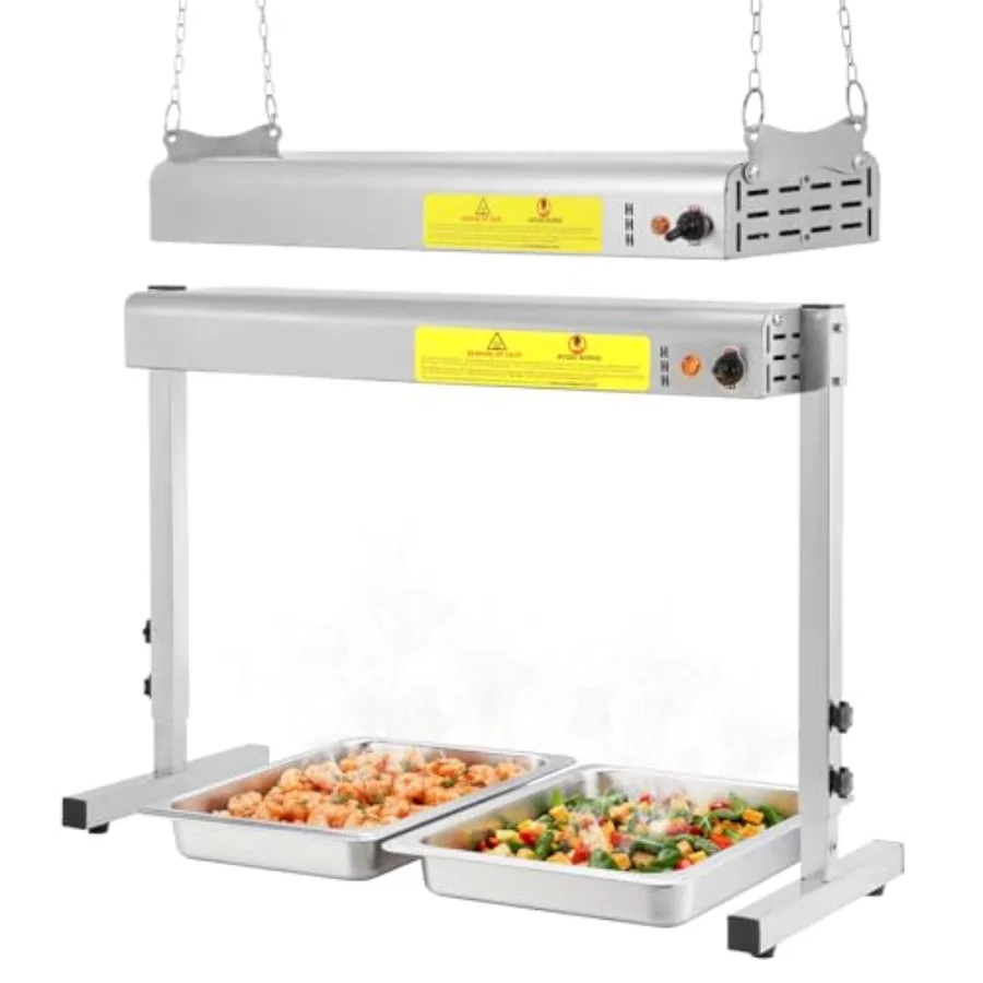 24-Inch Food Heat Lamp for Catering Buffets, Stainless Steel, Black, 750W Infrared Heating with Adjustable Hanging Mount
24-Inch Food Heat Lamp for Catering Buffets, Stainless Steel, Black, 750W Infrared Heating with Adjustable Hanging Mount