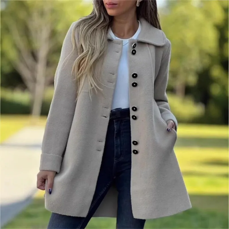 2024 Autumn and Winter New Fashion Simplicity Solid Color Woolen Coat Aoli Velvet Single Breasted Buckle Warm Jacket Women
2024 Autumn and Winter New Fashion Simplicity Solid Color Woolen Coat Aoli Velvet Single Breasted Buckle Warm Jacket Women