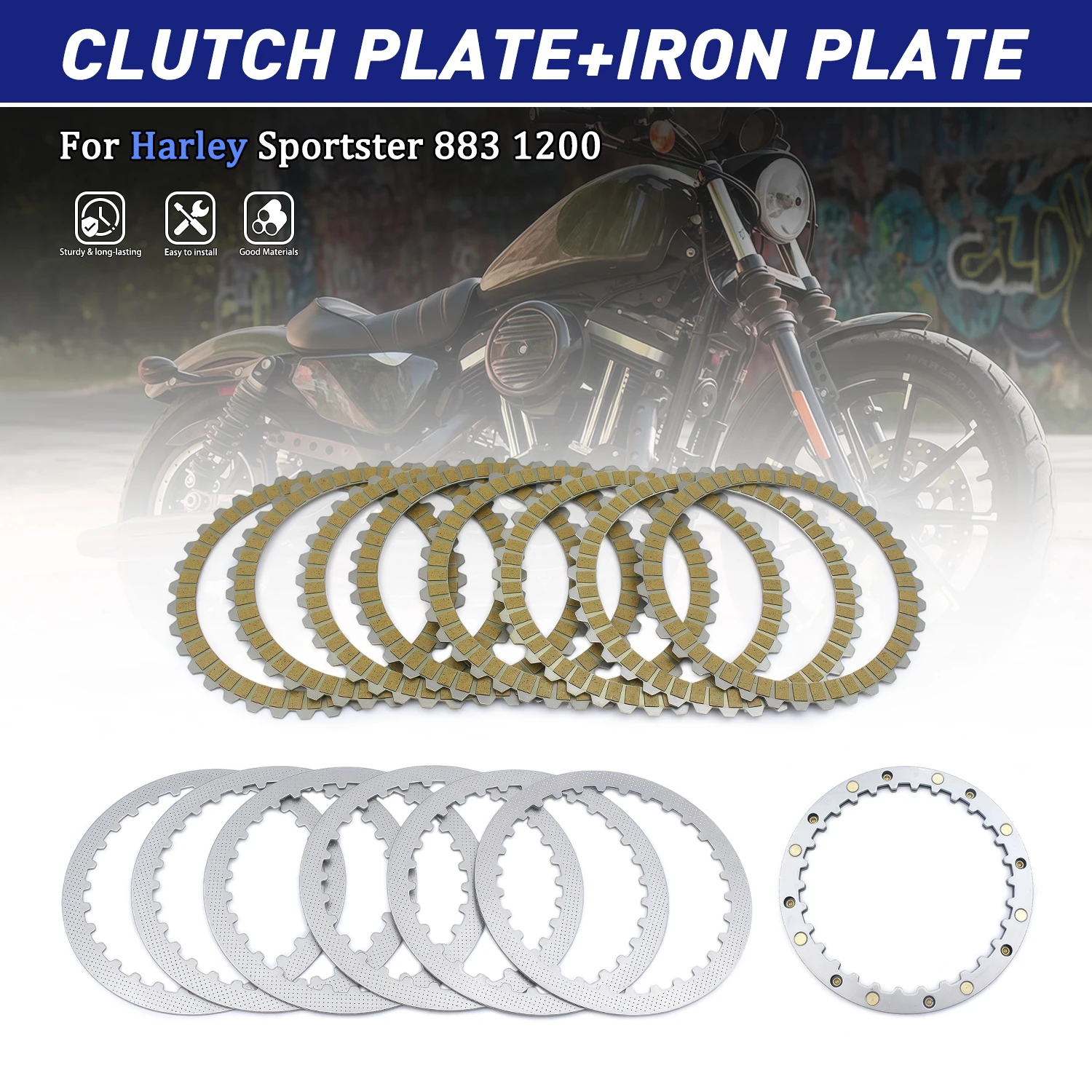 Clutch Friction Plate Spring Plate Kit Motorcycle For Harley Sportster 883 1991-2020 Forty Eight Iron 883 1200 Roadster 37913-90
Clutch Friction Plate Spring Plate Kit Motorcycle For Harley Sportster 883 1991-2020 Forty Eight Iron 883 1200 Roadster 37913-90