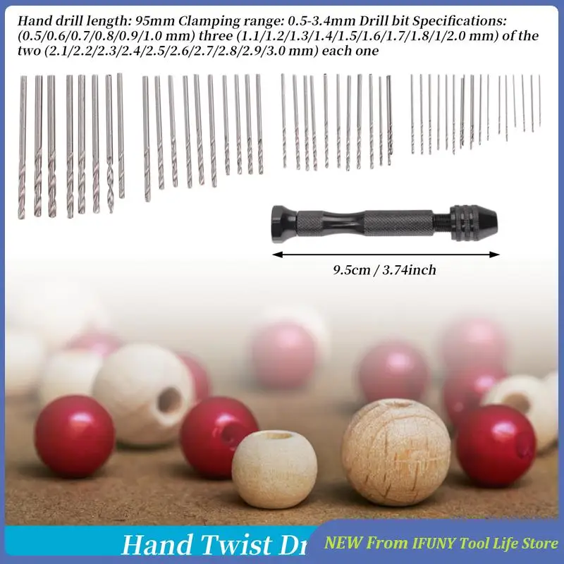Hand Drill Set Precision Pin Vise With 49 Pcs Mini Twist Drill Bits For Model,Diy,Jewelry Making,Multipurpose Rotary Tool Drilli
Hand Drill Set Precision Pin Vise With 49 Pcs Mini Twist Drill Bits For Model,Diy,Jewelry Making,Multipurpose Rotary Tool Drilli