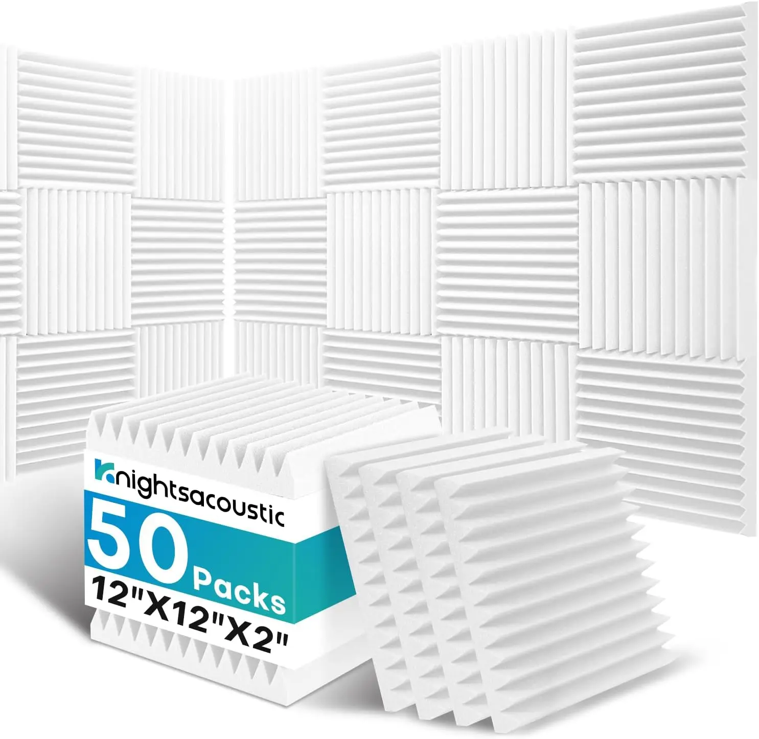 50 штук акустических панелей из пеноматериала, 2x12x12 дюймов, звукоизоляция для стен, высокоплотные шумопоглощающие клинья для студий, белые
50 штук акустических панелей из пеноматериала, 2x12x12 дюймов, звукоизоляция для стен, высокоплотные шумопоглощающие клинья для студий, белые