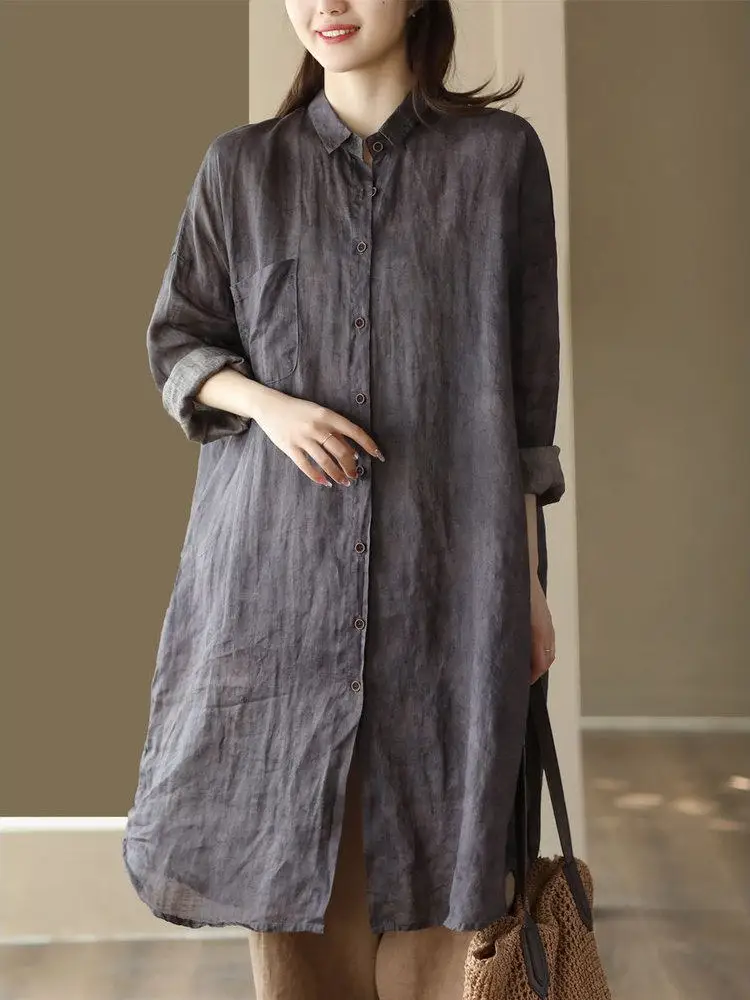 Fashionable plus Size Women's Open Cardigan Jacket Long Loose Fit Turn-down Collar Vintage Style Mid-Length Slimming Outerwear
Fashionable plus Size Women's Open Cardigan Jacket Long Loose Fit Turn-down Collar Vintage Style Mid-Length Slimming Outerwear