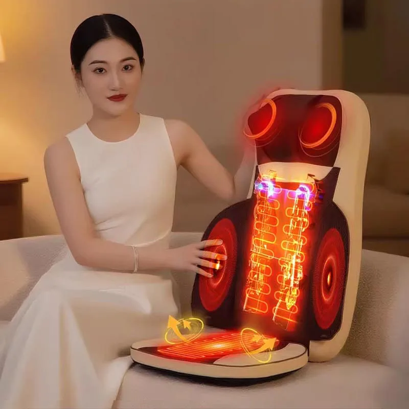 Electric Shiatsu Lumbar Support Massage Seat Cushion with Heating Vibration & Airbag for Neck Back Waist Body Pain Relief
Electric Shiatsu Lumbar Support Massage Seat Cushion with Heating Vibration & Airbag for Neck Back Waist Body Pain Relief