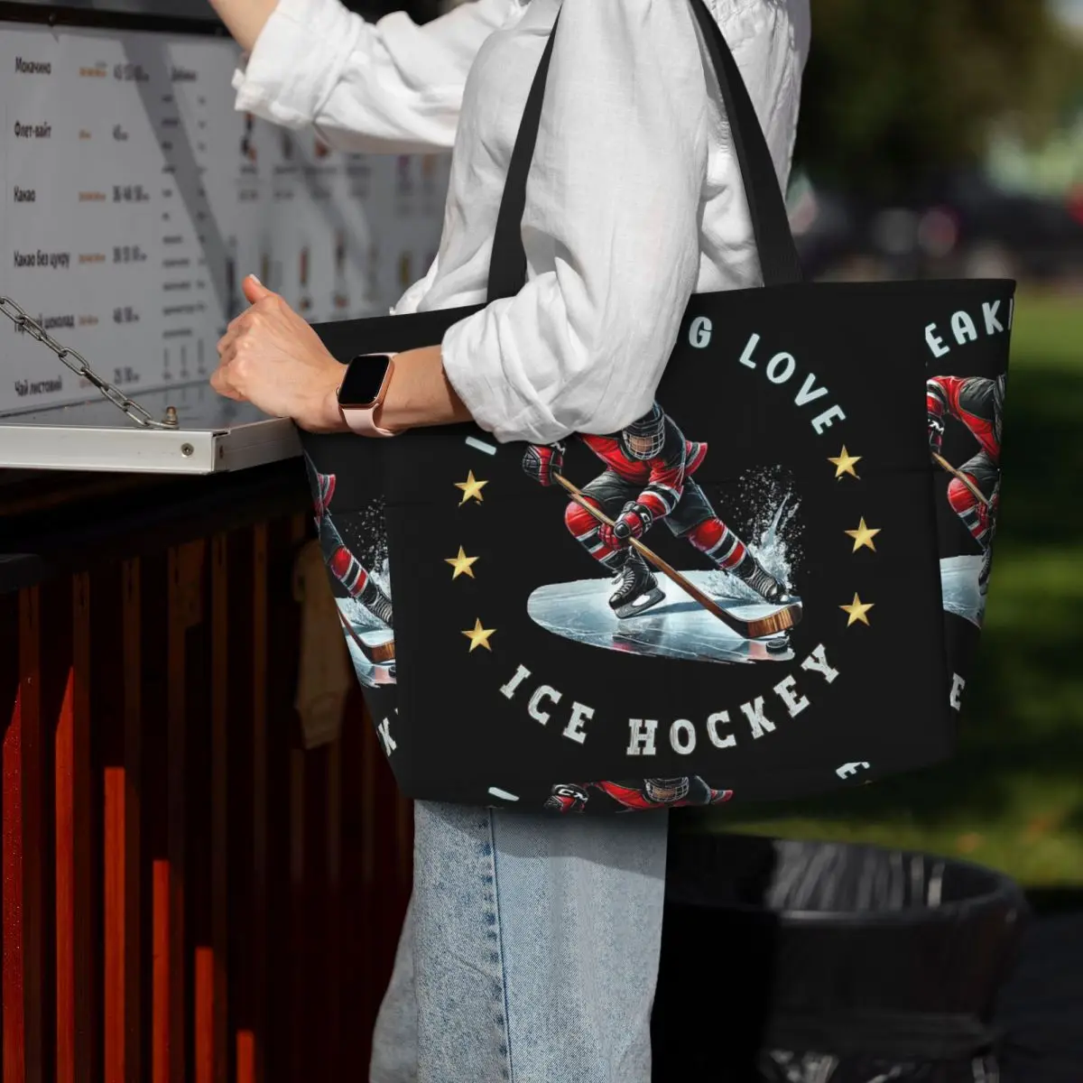 I Freaking Love Ice Hockey Beach Tote Bag Sport Gym Yoga Duffle Large Tote Bag Women Travel Bag Fitness bag
I Freaking Love Ice Hockey Beach Tote Bag Sport Gym Yoga Duffle Large Tote Bag Women Travel Bag Fitness bag