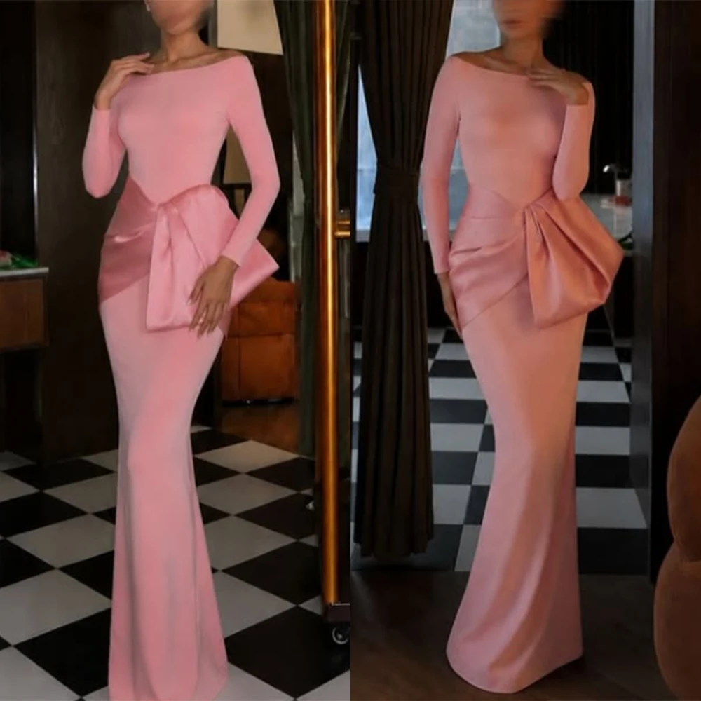 Customized O-neck Floor Length Pleat Full Sleeves Woman Vestidos Elegantes Para Mujer Para Una Boda Robe Pour Mariage Invité
Customized O-neck Floor Length Pleat Full Sleeves Woman Vestidos Elegantes Para Mujer Para Una Boda Robe Pour Mariage Invité