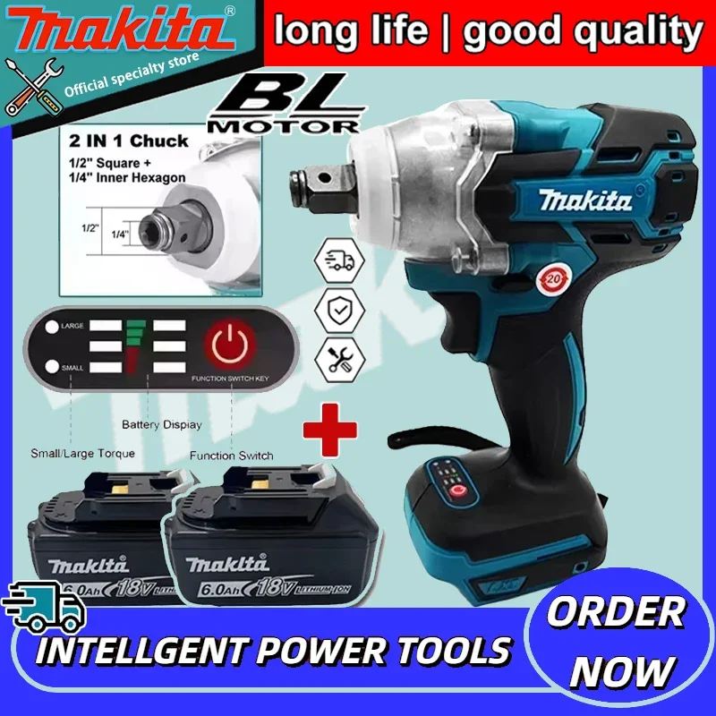Бесщеточный аккумуляторный шуруповерт Makita DTW600 1/2 дюйма, 3100 уд/мин, 18В, для обслуживания автомобилей
Бесщеточный аккумуляторный шуруповерт Makita DTW600 1/2 дюйма, 3100 уд/мин, 18В, для обслуживания автомобилей