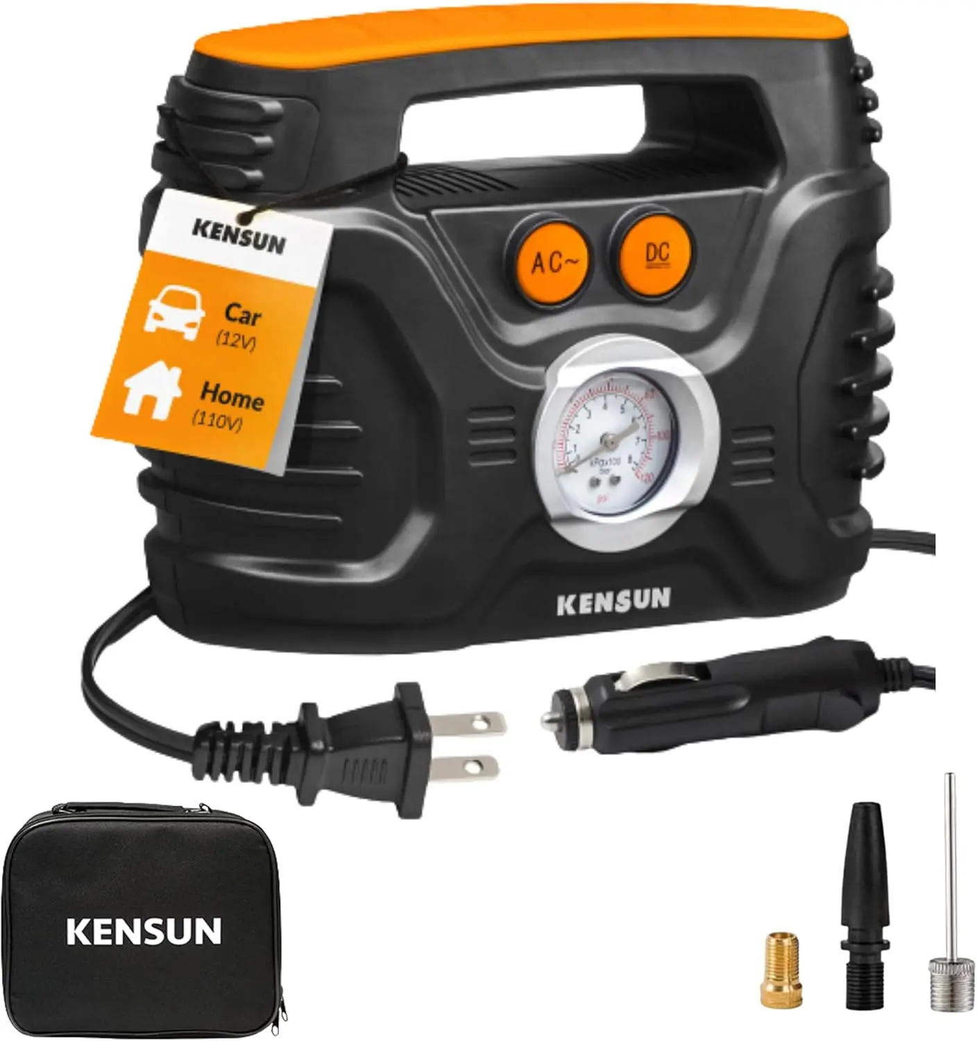 LED Digital Tire Inflator Pump 100 PSI Dual Voltage Auto Shut-off for Car and Home Use 12V/220V
LED Digital Tire Inflator Pump 100 PSI Dual Voltage Auto Shut-off for Car and Home Use 12V/220V